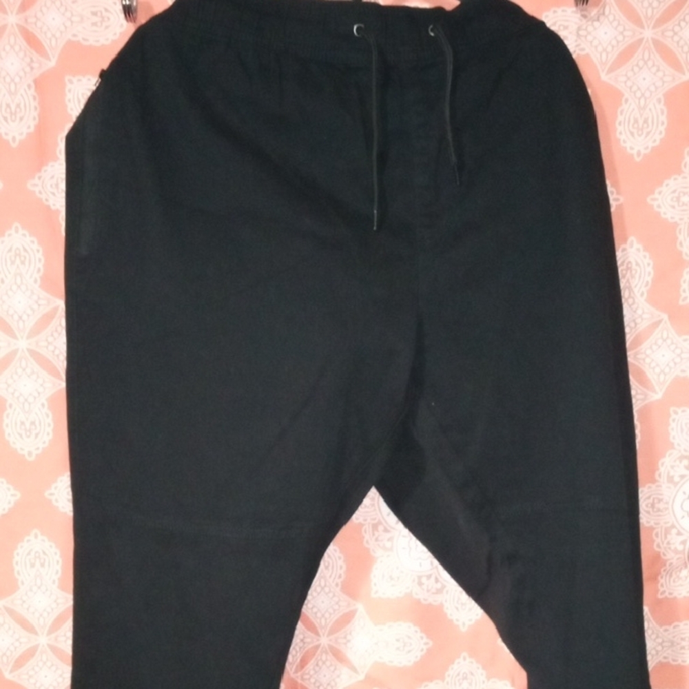 LF Men's Black Joggers with Drawstring
